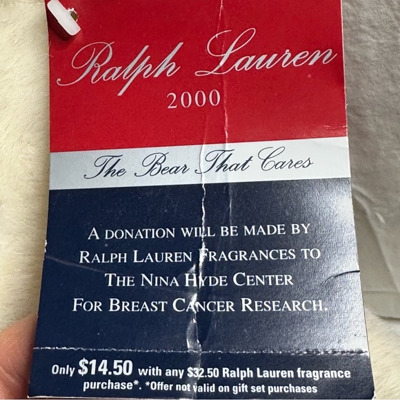 Vintage Polo Ralph Lauren Plush Teddy Bear Red Ski Snowflake Sweater 1999/2000 - Picture 4 of 5